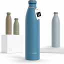 LARS NYSØM Stainless Steel Insulated Water Bottle 34oz | 1000ml BPA-free Insulated Thermo Flask for Hot and Cold Beverages | Leakproof Drinking Bottle
