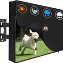 Zettum Outdoor TV Cover 70 Inch  600D Waterproof Weatherproof TV Protector with Zipper for 6570 Inch Flat Screen TVs, Heavy Duty Enclosure for Outside Use (Black)