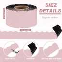 Tenceur 48 Ft x 2.75 Inch Large Magnetic Bulletin Board Borders Bulletin Boarder Trim for Classroom Whiteboard Decorations Scalloped Trim for Office Chalkboard Home Decoration (Deep Pink)
