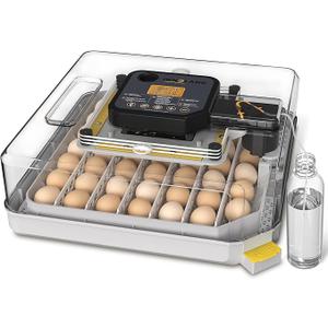 Incubator for Hatching Eggs, 48 Egg Incubator with Automatic Egg Turning and Humidity Temperature Control, Egg Candler, Chicken Incubator for Ducks/Quail/Goose/Pigeon, 360 View with Clear Window 