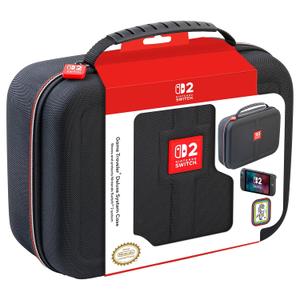 R.D.S. INDUSTRIES, INC. - Game Traveler Deluxe Licensed System Case Designed for Nintendo Switch, Nintendo Switch 2, OLED, Black Large (NS262)