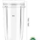 2-Pack 32 oz Replacement Blender Cups for Nutribullet 600W and 900W Compatible with NutriBullet Extractor Blades