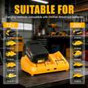 DCB102 20V Dual Port Fast Charger for Dewalt, Replacement Charger Compatible with Dewalt 12V-20V Batteries, with USB & Type-C Charging Ports