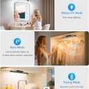 Ferswe 3W Motion Sensor Rechargeable Light Bar with Remote, Eye-Friendly Closet Lights with Battery Display, 2000mAh Makeup Lighting, Magnetic Light Bar for Cabinet, Closet, Bathroom and Desk