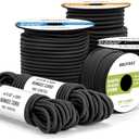 Brotree Marine Grade Bungee Cord 1/8" x 10ft - Elastic Shock Cord 100% Stretch Rope Heavy Duty for Kayak, Tent Pole, Tarp, Tie Down - Black
