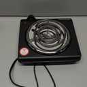 Elite Gourmet ESB100B Countertop Single Coiled Burner Electric Hot Plate, Temperature Control, Indicator Light, Easy to Clean, Black