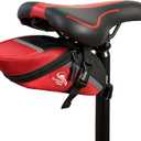 Bike Seat Bag - Bicycle Saddle Bag Under Seat Cycling Accessories Storage Pouch Wedge Pack for Mountain & Road Bike -Red