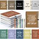10 Sets/20 Pcs Employee Appreciation Gifts Bulk  Inspirational Notebooks with Motivational Pens, Small Notepads for Coworkers, Office Staff, Team, Volunteer, Nurse, Teachers, Housekeeping (Boho)