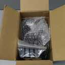 Stright 360 Degree Rotating Christmas Tree Stand, Revolving Artificial Tree Base for Tree Up to 7.5FT, Spinning Christmas Tree Stand with 2 Settings Trunk Diameter and One Built-in Electrical Outlet