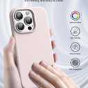 OuXul Designed for iPhone 16 Pro Case,Shockproof Liquid Silicone Protective Phone Case with Soft Anti-Scratch Microfiber Lining Ultra Slim Drop Protection Phone Cover 6.3 inc (Dusty Pink)