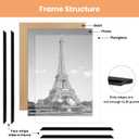 upsimples 12x18 Picture Frame Black 3 Pack, Scratch-Proof Poster Frames 12 x 18 for Photo Gallery - Slide-In Strips, Horizontal or Vertical Wall Mounting