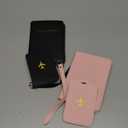 2 Set Passport Covers Holder and Luggage Tags Leather Travel Passport Wallets Holder Luggage Tags for Mr and Mrs Gift(Pink, Black)