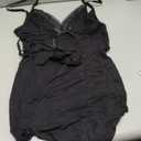 Avidlove Lingerie for Women Sexy Lace Nightgowns Side Slit Sleepwear V Neck Babydoll Chemise (Medium, Black)