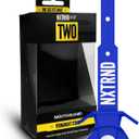 Nxtrnd Two Football Mouth Guard, Football Mouthpiece with Strap, Fits Adult & Youth (Blue)