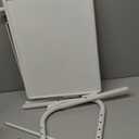 HUANUO Adjustable TV Tray Table - TV Dinner Tray on Bed & Sofa, Comfortable Folding Table with 6 Height & 3 Tilt Angle Adjustments (White)