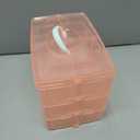 Kamay's 3-Tier Transparent Stackable Adjustable Compartment Slot Plastic Craft Storage Box Organizer Snap-Lock Tray Container 3 Sizes 4 Candy Colors (Large 30 Compartment, Orange)