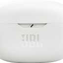 JBL Vibe Beam - True Wireless JBL Deep Bass Sound Earbuds, Bluetooth 5.2, Water & Dust Resistant, Hands-free call with VoiceAware, Up to 32 hours of battery life (White)