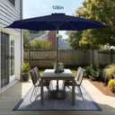 Outdoor Patio Umbrella with Push Button Tilt, 9 ft Navy Blue