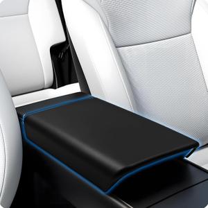 PUNMEYCOOL Center Console Armrest Cover Fit for Tesla Model Y Juniper (2025-2026) & Model 3 Highland (2024-26) Soft Touch, Anti-Slip, Scratch-Resistant, Easy to Clean, for Model Y Accessories