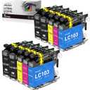 INK4U Compatible LC103 Ink Cartridges Replacement for Brother LC103XL LC101XL with MFC-J870DW MFC-J6920DW MFC-J6520DW MFC-J450DW MFC-J470DW Printer (4 Black,2 Cyan,2 Magenta,2 Yellow) 10 Combo Pack