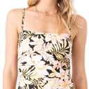 Roxy Women's One-Piece Swimsuit Side Tie Tummy Control Bandeau Bathing Suit, Quick-Dry Fabric (M)