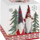 Avanti Linens - Tissue Box Cover, Resin Bathroom Essentials, Ideal Christmas Decorations (Christmas Gnomes Collection)