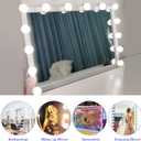 Makeup Vanity Lights for Mirror, Hollywood Style LED Vanity Mirror Lights with 14 dimmable Bulbs, USB Cable, White