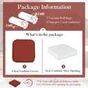 Basic Beyond Outdoor Chair Cushions for Patio Furniture, Waterproof Outdoor Seat Cushions Set of 4 18 x 18, Patio Chair Cushions Set of 4 with Ties and Handle, Brick Red
