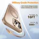 Mist-Armor Designed for iPhone 16 Pro Max Case, [Fit for Mag Safe] [Non-Slip Edge] Military Grade Protective Bumper Silicone Matte Phone Case Cover for iPhone 16 Promax 6.9" Men Women, Gold
