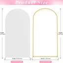Wokceer 6.6 FT Wedding Backdrop Arch Stand and White Arch Cover, Metal Arch Stand with Arch Stand Cover for Birthday Party Wedding Ceremony Bridal Baby Shower Event Decor