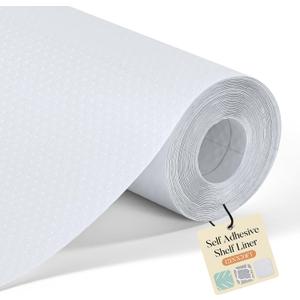 2 x Glotoch Self Adhesive Shelf Liner Kitchen Cabinets,Clear Peel and Stick Shelf Liners, Premium Waterproof Contact Shelf Paper for Cupboard/Drawer,/Cabinet,/Bathroom/Pantry, 12" X 60"