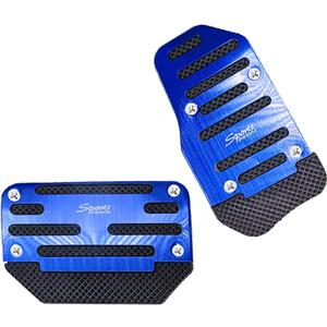 Car Pedal Set, Brake Accelerator Anti-skid Rubber Strip Automatic Transmission Pedal Cover, Alloy Anti-rust Sports Decorative Modification Accessories, for Most Cars Trucks SUVs (Red)