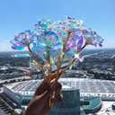 10pcs 24K Colorful Artificial Flower Rose Rainbow Rose Gift Mother's Day Birthday Party Women Gifts Wedding Decorations (10pcs)