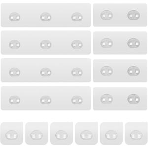 Lsnisni 14 Pack Shower Caddy Adhesive Replacement, Strong Adhesive Hooks, Waterproof Shower Adhesive Strips, No Drilling, for Bathroom Storage Shelves and Kitchen Racks