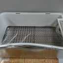 Stainless Steel Sifting Litter Box for Pine Pellets, Sifting Cat Litter Box with Sifter, High Side for Small Cats, Anti-Leakage, Odor Control, Includes Scooper, 22.4" x 14.6" x 11"