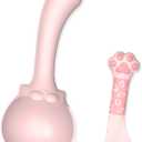 Multifunctional Pet Food Scoop and Spatula Set Pet Dry Food Scooper + Cat Wet Can Spoon Mesuring Cup with Sealing Clip for Containers for Dogs Cats Birds and Rabbits Feeding Diswhasher Safe- Pink