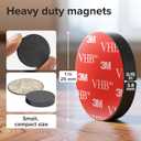 Strong Ceramic Round Magnets With Adhesive Backing (1x0.15"/25x4mm, 18 pcs) - Heavy Duty Sticky Magnets, Non-Corrosive, Versatile For Home, Office, Workshop, Whiteboard, Fridge And Hobby Use