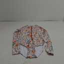 Century Star Long Sleeve Swimsuits for Women Rash Guard UPF 50+ Modest One Piece Surfing Full Coverage Bathing Suit Swimwear (01 Orange Flower)