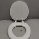 Ginsey Cushioned Owl Soft Toilet Seat for Stylish Bathroom Dcor, White/Brown, Standard