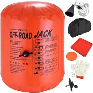 4-Ton Exhaust Air Jack - Portable Inflatable Car Lifting Bag for SUV, Truck & Off-Road Vehicle Recovery Emergency Tire Change Kit for Uneven Terrain