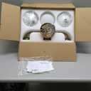Modern Brushed Gold 3-Lights Vanity Light Fixtures with Milky White Glass Ball Shades, Mid Century Brass Wall Sconce Lighting Fixtures over Mirror, Wall Sconces for Bathroom Dressing Table Bedroom