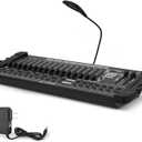 DMX 384 Channel Lighting Controller with DMX512 Protocol Compatible with Moving Head Light, DMX Operator Console with MIDI Control for DJs, Stage, Party, Club, Theater Lighting