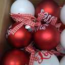 Hotop 18 Pcs Valentine's Day Hanging Ornament Red and White Ball Ornaments for Tree Valentine Ball Plastic Hanging Tree Decorations Love Kiss Be Mine Bulb for Holiday Weeding Party Decor