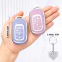 LECART Key Fob Covers Fit for Honda 2025 2024 2023 2022 CR-V Civic Pilot Accord HR-V Sport Touring 5 Buttons TPU Key Fob Case Soft Car Key Shell Protector 2 Pack Blue & Pink