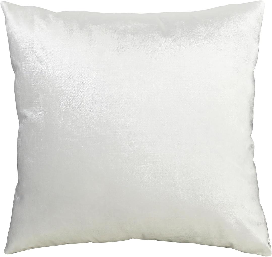 Riverbrook Home Zippered Cushion Cover Pillow with Removable Soft Angel Hair Filler, Luxi Silver - Grey, 20 x 20-Inch