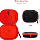 XANAD Hard Case for Bose QuietComfort, QC 45, QC 35 Wireless Noise Cancelling Headphones - Orange (Outer Black+Inner Orange)