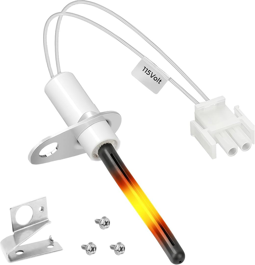 Upgraded 903110A Furnace Hot Surface Ignitors for Nordyne Furnace Ignitor Replacement, 903110 Round Silicon Nitride Hot Surface Igniters with Plug replace 632504 632313 632313C FC047