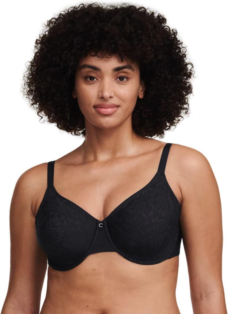 Chantelle Women's Chantelle Women's Comfort Chic Full Coverage Underwire Bra (34F, Black)