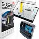 2Pcs Tesla Model Y 2025 2026 Juniper& 2024 2025 Model 3 Highland Matte Screen Protector - [No More Glare& Fingerprint] - Mil-Grade 9H+ Tempered Glass with Mounting Frame Kit - Front& Rear Protector(New Model Y/3-Matte)