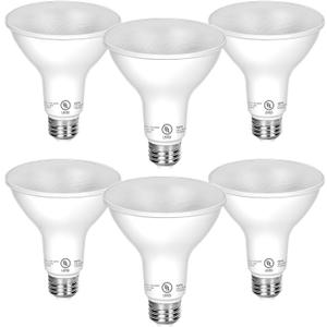 PAR30 LED Bulbs UL Listed, Dimmable Light Bulb, 11 Watt(75W Equivalent) Spotlight, E26 Base, 3000K Warm White Flood Light Bulbs for Living Room Kitchen Hotels Showroom, Indoor/Outdoor (6 Pack) (PRA30)